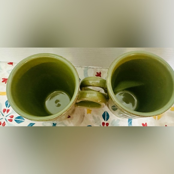 4 Sorrento Wheat by Signature Mugs All Mustard Gold Embossed Leaves 2001 Segura - Picture 9 of 11